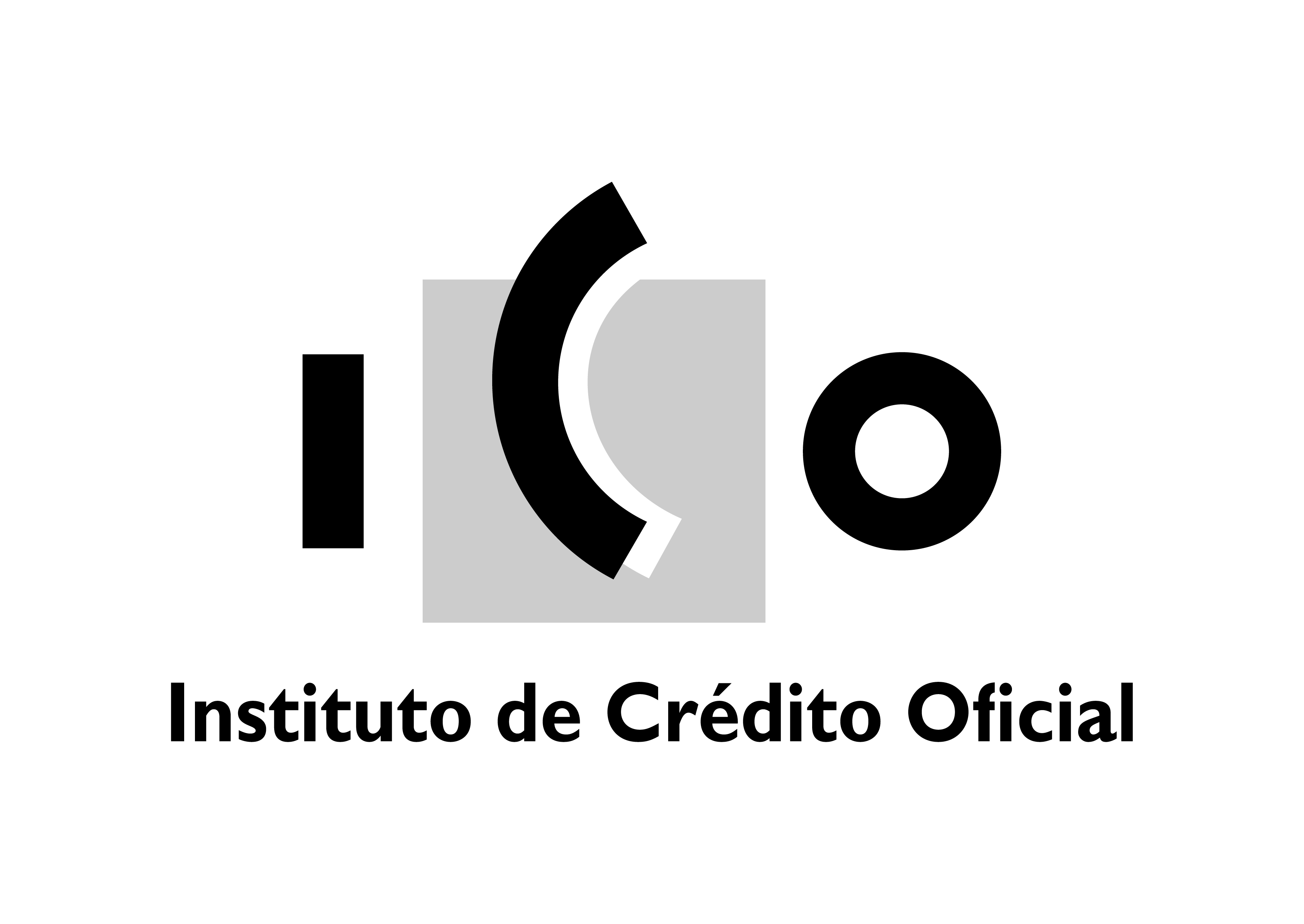 Logotipo ICO escala de grises
