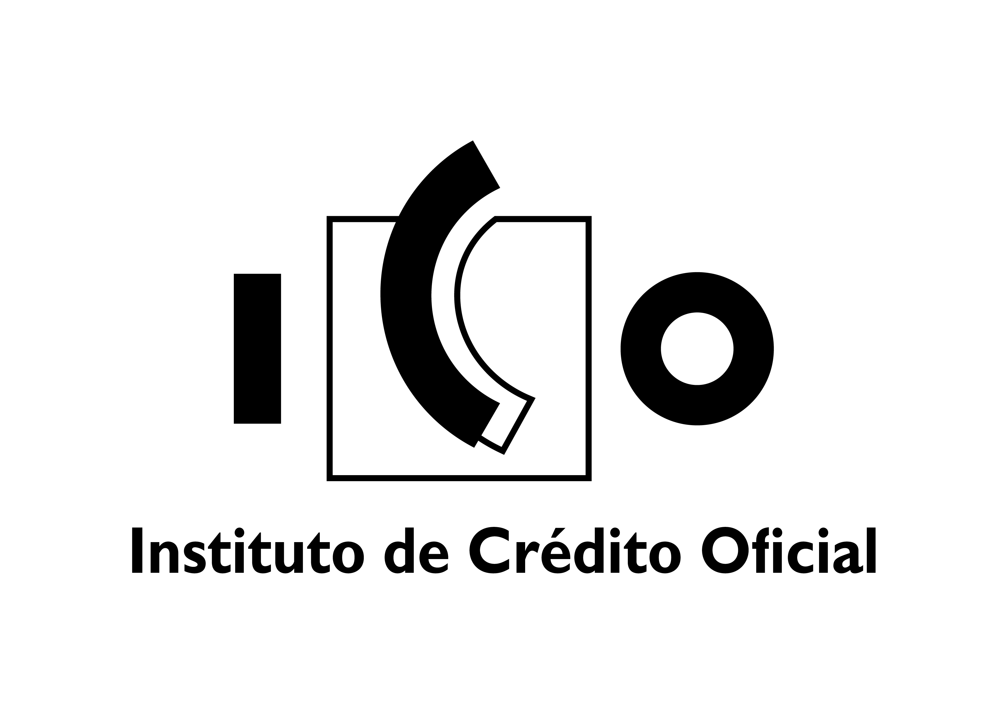 Logo del ICO en blanco y negro