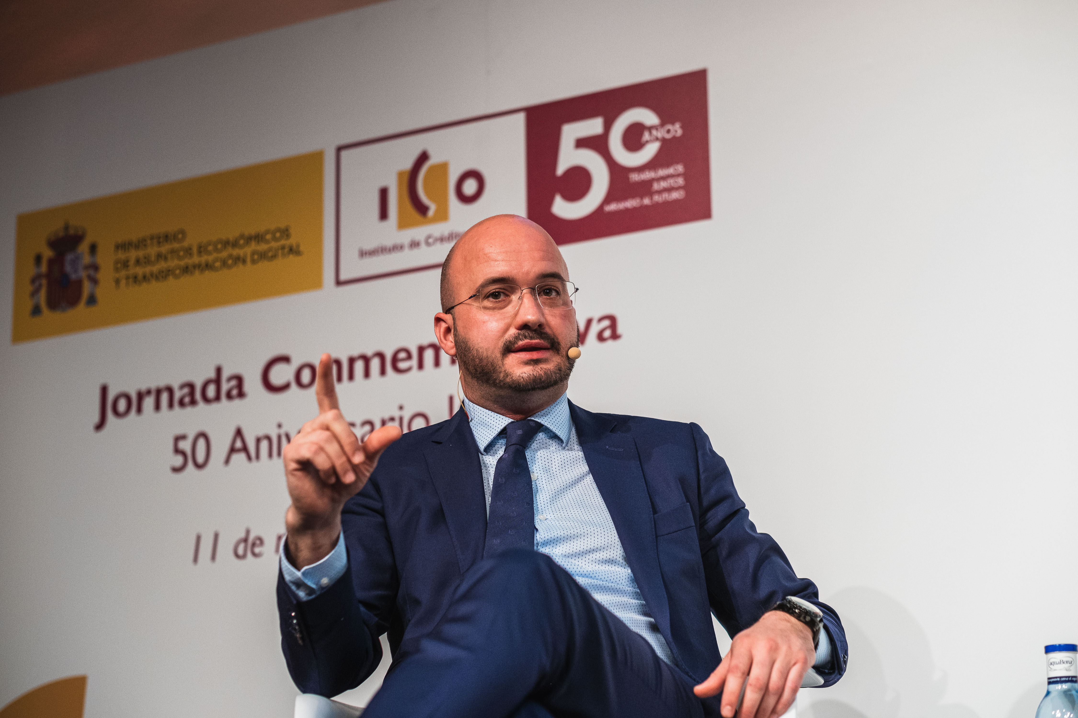 Jornada ICO 50 aniversario. Presidente de la Confederación Española de Jóvenes Empresarios, Fermín Albaladejo