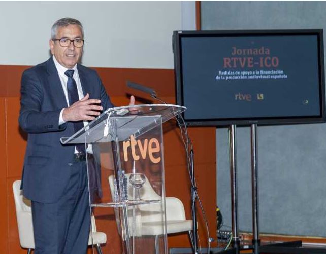 José Carlos García de Quevedo, Presidente del ICO en la Jornada "RTVE-ICO: medidas de apoyo a la financiación de la producción audiovisual española"