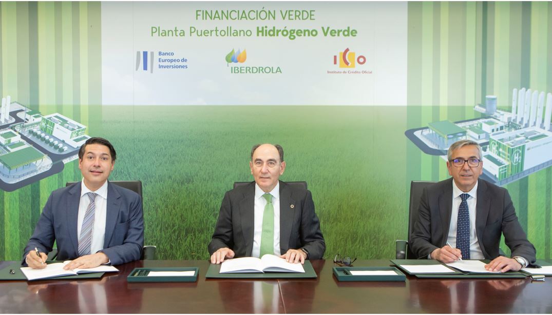 El BEI y el ICO firman con Iberdrola la primera financiación conjunta para el desarrollo de hidrógeno verde