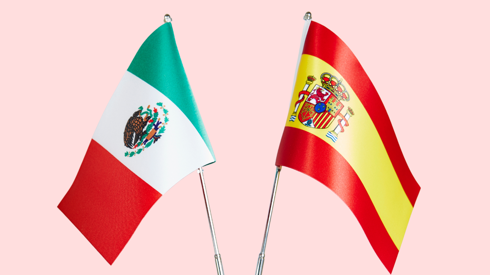 Banderas España y Mexico
