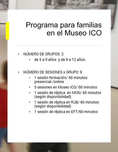 Programa para familias en el MUSEO ICO